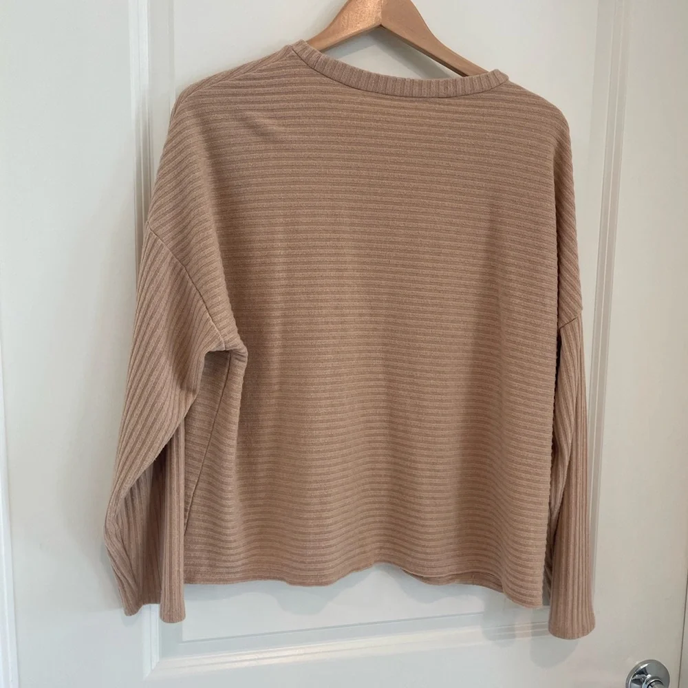 Tan Ribbed Work Sweater - Picture 2 of 2
